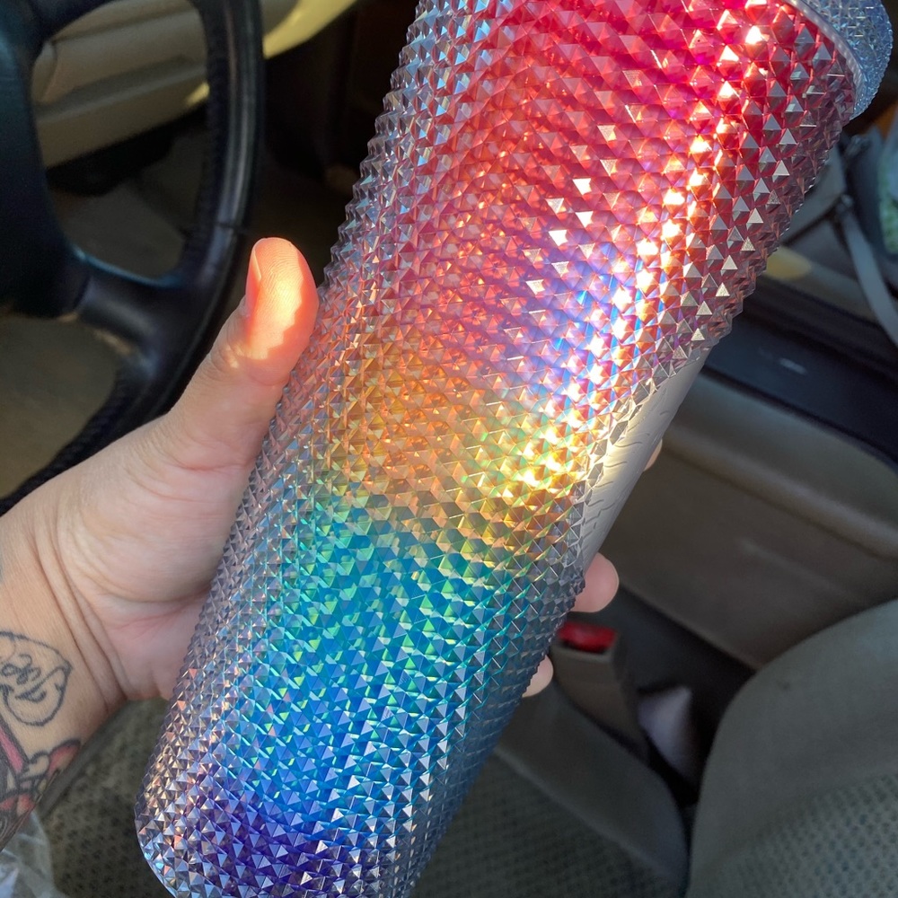Rainbow 🌈 Starbucks studded tumbler